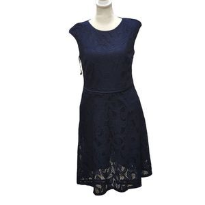 Womens London Times Size 4 Dress Navy Blue